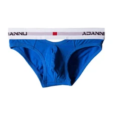 ADANNU Men's Sexy Hollow Out Design Breathe Stretch Underwear Soft Cotton Briefs