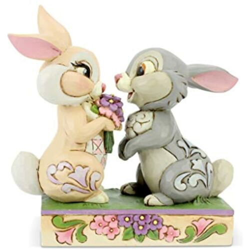 Figurine Enesco Jim Shore Disney Traditions Bambi Thumper & Blossom Bunny, 4" - Photo 1/5