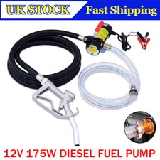 Diesel Electric Fuel Transfer Pump Oil Dispenser 12V 175W with Nozzle Hoses Kit