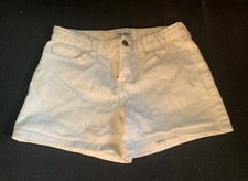 Old Navy High Rise Denim Shorts Girls Size 14 White EUC.