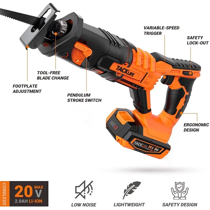 Tacklife RES004 18V Cordless Reciprocating Speed Orbital Action