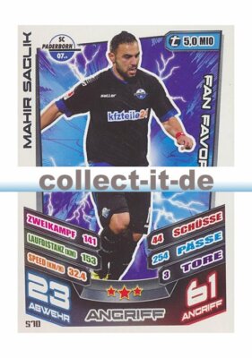 Match Attax Extra 13/14 - 570 - MAHIR SAGLIK - SC Paderborn - Fan Favorit