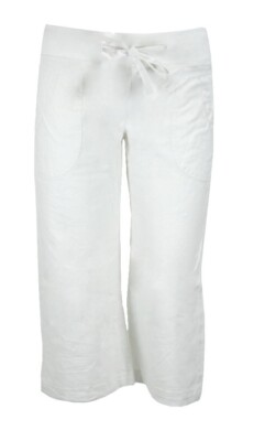 Vero Moda Damen Leinenhose, Frauenhose Timun Rib Knickers opt white