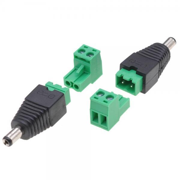Techly Adattatore Plug DC 2.5x5.5 mm Maschio Terminal Block 2 pin