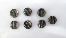 7/pc Buttons Small Size D=7/16" (11mm)  2 Holes Gray color and shining