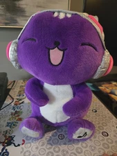 F.A.O. Schwarz Glow Lights Musical Purple Plush Cat 12”