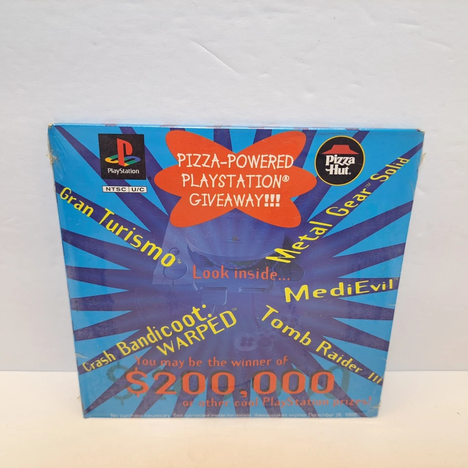 PS1 Pizza Hut Powered PlayStation Demo Game Promo - New SEALED - Image 2 of 4