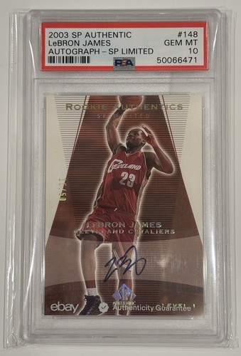LEBRON JAMES 2003 SP AUTHENTIC #148  Rookie Auto - SP LIMITED /50  PSA 10
