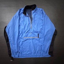 Vintage Nike Jacket Mens 2XL Blue Anorak Windbreaker Running Center Check 90s