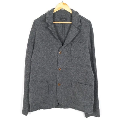 Cardigan pull homme DIGEL taille 52 col boutons poches gris laine - Photo 1/4