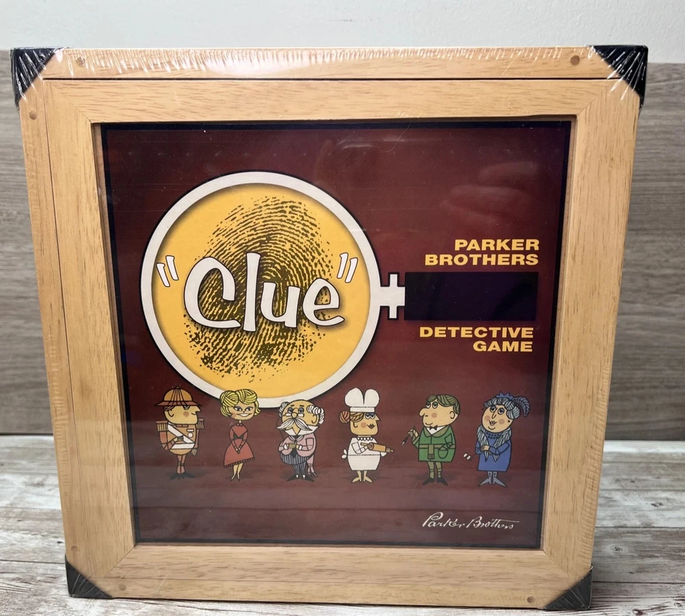 CLUE DETECTIVE BOARD GAME WOODEN BOX 2002 NOSTALGIA SERIES SEALED PARKER BROS. - Image 3 of 4
