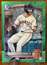 2025 JAMES TIBBS III Bowman GREEN SHIMMER/99 BCP-39 Dodgers prospect