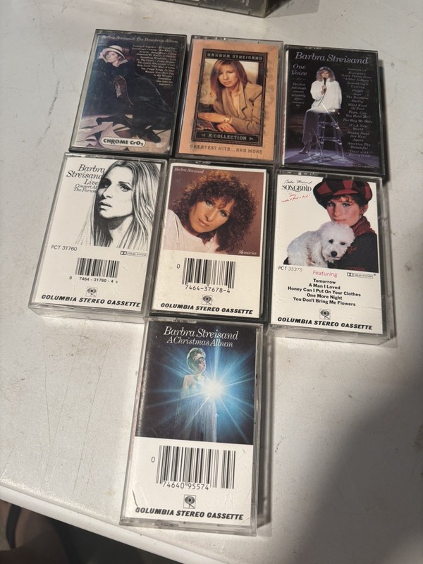 Seven (7) Barbara Streisand Cassette Tapes