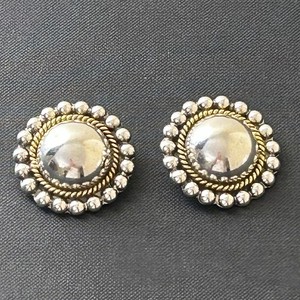 Taxco Clip On Earrings 925 Large 1-1/2" Diameter Sterling 30g Mexico Signed VTG