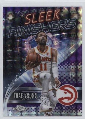 2025-26 Chrome Sleek Finishers Purple Geometric Refractor 66/75 Trae Young 11nu