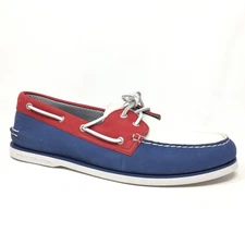 NEW Sperry Top-Sider Gold Cup Shoes Sneakers Mens Size 14 Red White Blue Leather
