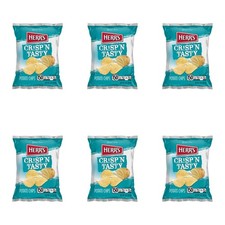 Herr's Crisp 'N Tasty Regular Potato Chips - 1oz (28.4g) - Pack of 6 - USA