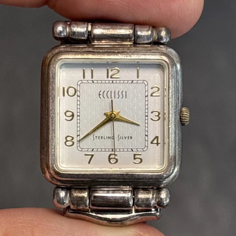 Ecclissi 925 Sterling Silver Vintage Watch 2760 Fresh Battery Works - Image 3 of 4