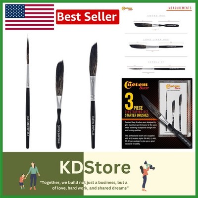 Pinstriping Brush Kit   Complete 3-Style Starter Set for Flawless Lines