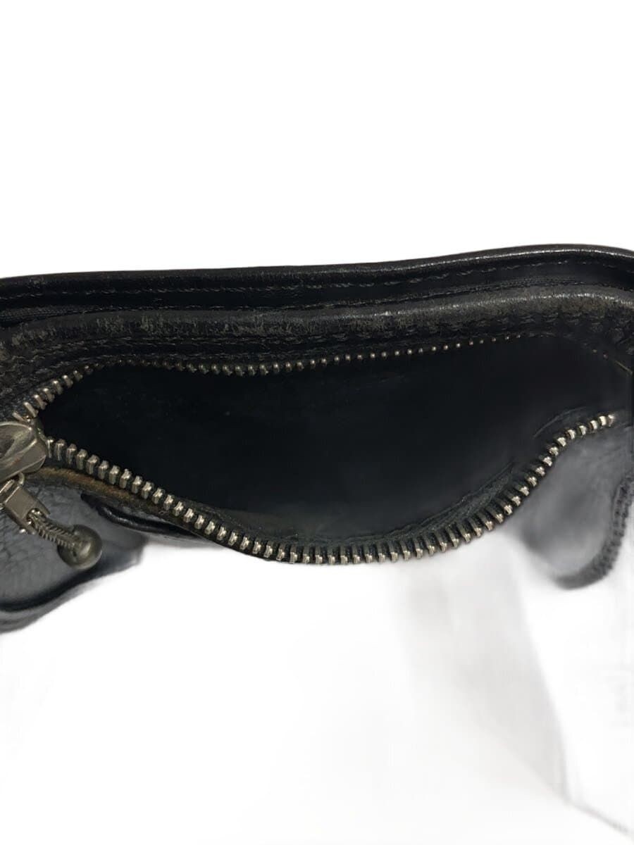 CHROME HEARTS Fold Wallet Trifold Cemetery Cross Patch Leather BLK Men Used thumbnail 5