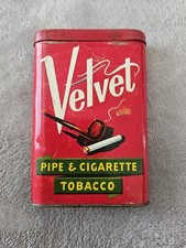 1950s VINTAGE Velvet tobacco pocket tin EMPTY America's Smoothest Smoke