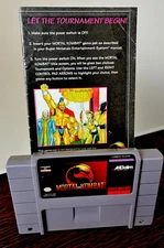 Mortal Kombat Super Nintendo SNES + Manual (cover Gone) Original Tested/working