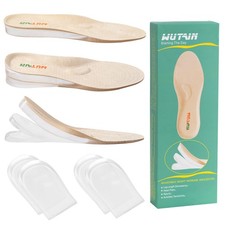 Full Length Gel Height Increase Insoles - Heavy Duty Silicone Shoe Lifts for ...