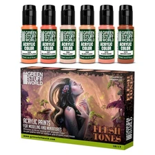 Paint Set - Flesh - Airbrush Brush acrylic skin tones 17ml