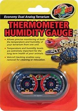 Zoo Med Economy Dual Analog Terrarium Thermometer and Humidity Gauge - 3 Pack
