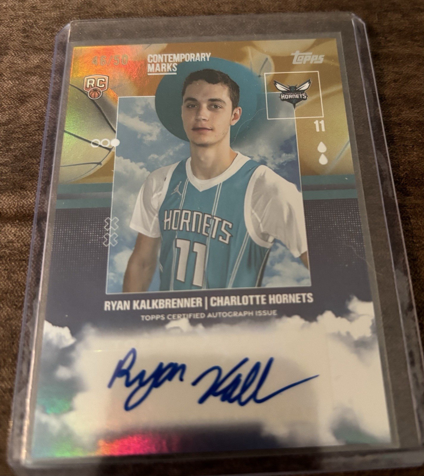 2025-26 Topps /50 Ryan Kalkbrenner Contemporary Marks RC Gold Rainbow Auto