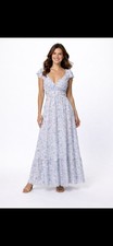 ASTR The Label Floral Lace-Up Back Maxi Dress Medium Wedding Guest