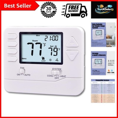 5-1-1 Tag Programmierbarer Thermostat für Zuhause Wärme Kühlen Niedrige Batterie LED-Anzeige