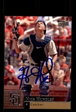 Signed Baseball Card Auto Nick Hundley 2009 Upper Deck #836 San Diego Padres