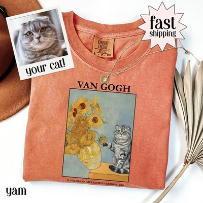 Custom Cat Shirt Personalized Pet Lover Tee Soft Comfy