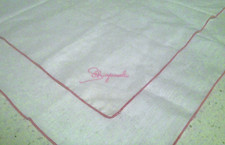 SCHIAPARELLI White and Pink colored Vintage Scarf/Bandana 21 1/2"