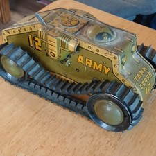 Vintage Tin Army Tank Corps Toy Vehicle Made in USA 8-11 Years 17 Years  Up