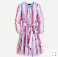 Jcrew S Dress Pastle Stripe And Metalic Line Originally $128
