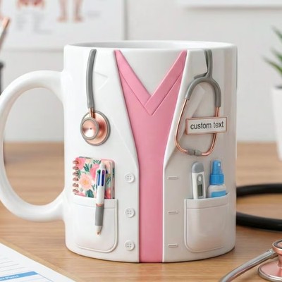 Name Doctor Mug, Custom Medical Coffee Cup, Doctor Appreciation Gift,