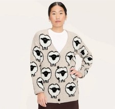 Limited Collection Sold Out Woolrich Target Sheep Print Relaxed Cardigan Large