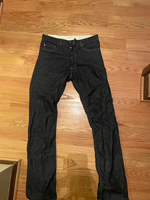 Engineered Garments Black Dark Wash Denim Slim Fit 5-Pocket Button Jeans