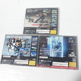 Sega Saturn lot of 2 VIRTUA GUN with 3 Japanese games For CRT TV Only Japan