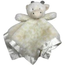 Cloud Island White Beige Giraffe Cow Baby Security Blanket Lovey Target Satin