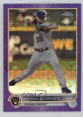 2022 Topps Chrome Logofractor Edition Purple Refractor 2/250 Corbin Burnes 0e4z