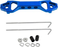 Battery Hold Down Sets, Aluminum Alloy Car Battery Holder Kit with J Hook Blue