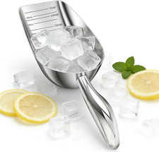 Stainless Steel Cat-Dog Food-Scoop Measuring 1-Cup, Pet Food Scoop with Measurin