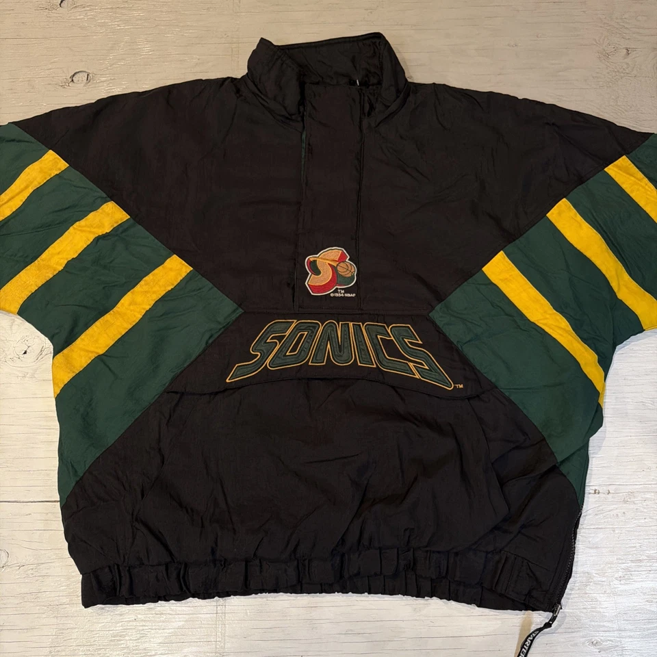 Chaqueta Pullover Seattle SuperSonics Vintage 1994 NBA Starter 1/2 Cremallera Talla 2XL Foto 3 de 4