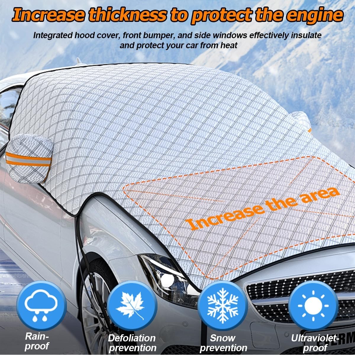 Car Thick Windshield Cover Protector Winter Snow Ice Rain Frost Guard Sun Shade