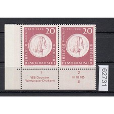 GDR 1961, Mich No 859 Dv Fnr. 3 Corner Edge Print Note