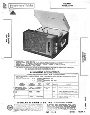Roland - Model  8501 - Record Changer - Original Service Manual -1960