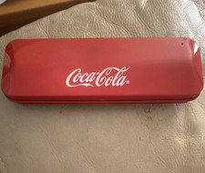 Coca-Cola Red Metal Pen Set in Tin Case, Soda Theme, Red/Silver/White
